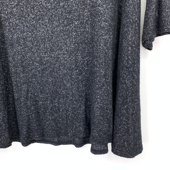 Cha Cha Vente Swing Tunic Top Womens XL Charcoal Gray Marled Knit 3/4 Sleeve - Picture 4 of 5